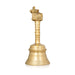 Brass Hand Bell - 7 x 3 Inches | Brass Bell/ Nandi Design Pooja Bell for Home/ 600 Gms Approx - Pooja Bells