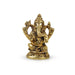Ganesh Murti - Round - 2.5 Inches | Antique Statue / Vinayagar Statue/ Ganesha Idol for Pooja - Brass Murties