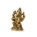 Ganesh Murti - Round - 2.5 Inches | Antique Statue / Vinayagar Statue/ Ganesha Idol for Pooja - Brass Murties