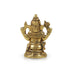 Ganesh Murti - Round - 2.5 Inches | Antique Statue / Vinayagar Statue/ Ganesha Idol for Pooja - Brass Murties