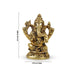 Ganesh Murti - Round - 2.5 Inches | Antique Statue / Vinayagar Statue/ Ganesha Idol for Pooja - Brass Murties