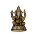 Ganesh Murti - 5 x 3 Inches | Antique Brass Idol/ Vinayaka Idol for Pooja/ 995 Gms Approx - Brass Murties