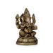 Ganesh Murti - 5 x 3 Inches | Antique Brass Idol/ Vinayaka Idol for Pooja/ 995 Gms Approx - Brass Murties