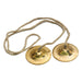 Hand Cymbals With Rope - 2.75 Inches | Brass Jalra/ Talam/ Tallam/ Manjira Taal for Bhajan/ 180 Gms Approx - Music Instruments