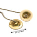 Hand Cymbals With Rope - 2.75 Inches | Brass Jalra/ Talam/ Tallam/ Manjira Taal for Bhajan/ 180 Gms Approx - Music Instruments