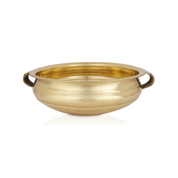 Flower Pot - 4 X 12 Inches | Brass Urli Harmmered/ Uruli For Floral Decoration And Pooja Decoration