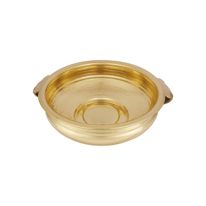 Flower Pot - 4 X 12 Inches | Brass Urli Harmmered/ Uruli For Floral Decoration And Pooja Decoration