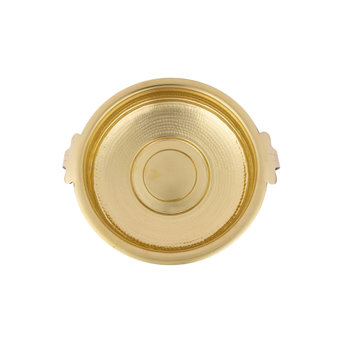 Flower Pot - 4 X 12 Inches | Brass Urli Harmmered/ Uruli For Floral Decoration And Pooja Decoration