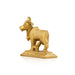 Cow With Calf Idol With Base - 2.5 x 2.25 Inches | Antique Brass Idol/ Cow And Calf Statue for Pooja/ 210 Gms - Table Stand Accessories