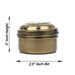 Brass Storage Box - 2 x 2.5 Inches | Brass Storage Container/ Pooja Box for Home/ 40 Gms Approx - Pooja Box & Paduka