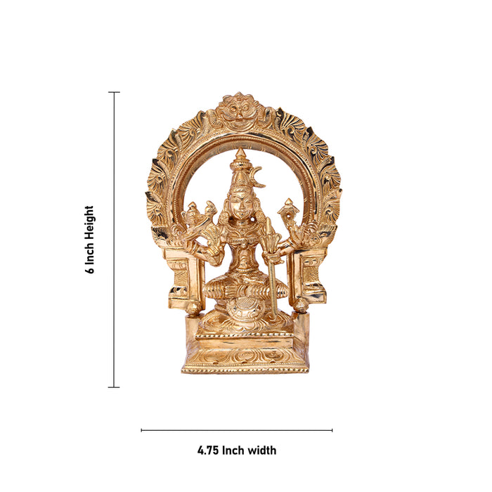 Kamatchi Amman Statue - 6 Inches | Panchaloha Idol/ Kamakshi Idol for Pooja