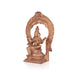 Saraswati sitting on Base Murti - 10 x 7 inches | Panchaloha Idol / Vagdevi with arch Statue for pooja - Panchaloha Murties