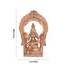 Saraswati sitting on Base Murti - 10 x 7 inches | Panchaloha Idol / Vagdevi with arch Statue for pooja - Panchaloha Murties