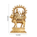 Shiv Parivar Murti - 9.5 x 5 Inches | Antique Brass Idol/ Shiv Parvati Murti for Pooja/ 2.100 Kgs Approx - Brass Murties