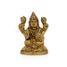 Lakshmi Idol Sitting On Flower Base - 2.5 x 1.75 Inches | Antique Brass Idol/ Laxmi Idol for Pooja - Brass Murties