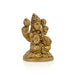 Lakshmi Idol Sitting On Flower Base - 2.5 x 1.75 Inches | Antique Brass Idol/ Laxmi Idol for Pooja - Brass Murties