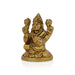 Lakshmi Idol Sitting On Flower Base - 2.5 x 1.75 Inches | Antique Brass Idol/ Laxmi Idol for Pooja - Brass Murties
