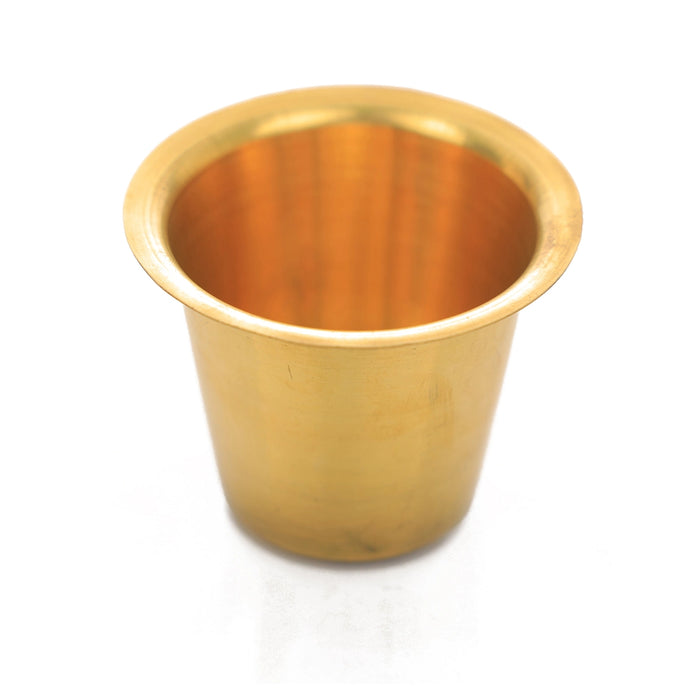 Brass Tumbler - 2.5 x 3 Inches | Brass Cup for Home/ 40 Gms Approx