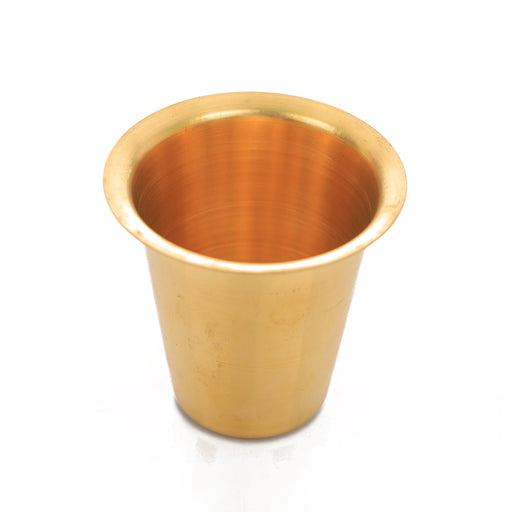 Brass Tumbler - 3 x 3 Inches | Coffee Tumbler for Home - Kitchen