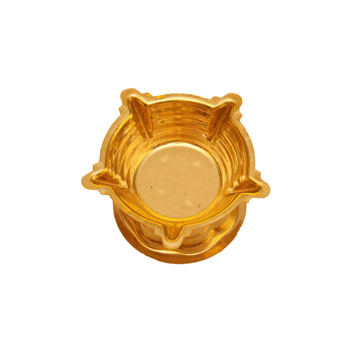 5 Star Deep - 1.25 x 2 Inches | Brass Vilakku/ Brass Lamp/ Brass Diya for Pooja/ 15 Gms Approx