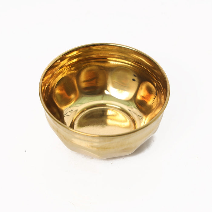 Brass Cup - 1.5 x 2.5 Inches | Brass Bowl/ Pooja Bowl/ Pooja Cup for Home/ 20 Gms Approx - Bowls