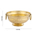 Flower Pot With Base - 2 x 4 Inches | Brass Uruli With Handle/ Urli for Home Decor/ 70 Gms Approx - Uruli & Flower Pot