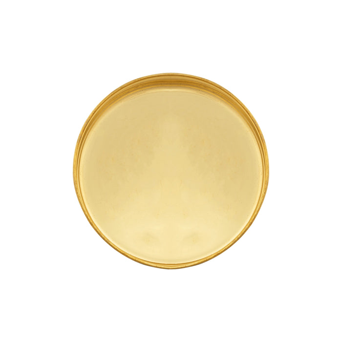 Brass Plate - 0.5 x 3 Inches | Thali Plate/ Pooja Plate for Home/ 20 Gms Approx - Pooja Plate & Tray