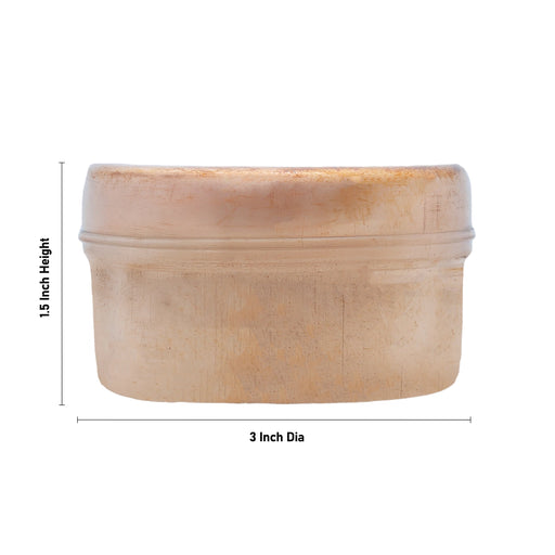 Pooja Box With Lid - 1.5 x 3 Inches | Square Shape Storage Box/ Copper Box/ Jewellery Box for Home - Pooja Box & Paduka