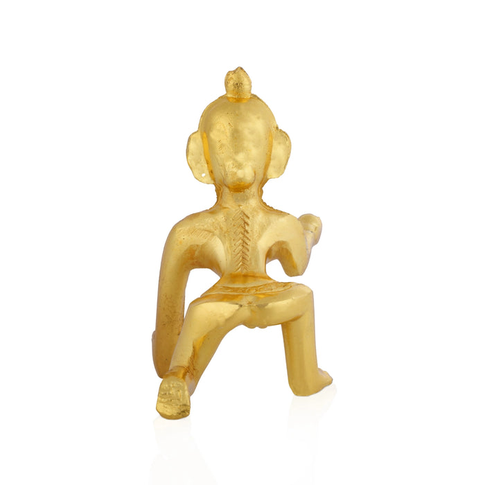 Crawling Krishna Murti - 3.5 x 3 Inches | Gold Polish Idol/ Krishnar Statue for Pooja Room