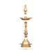 5 Face Kerala Vilakku - 11.5 x 4 Inches | Brass Lamp/ Kerala Kuthu Vilakku/ Kerala Nilavilakku for Pooja - Kerala Vilakku