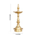 5 Face Kerala Vilakku - 11.5 x 4 Inches | Brass Lamp/ Kerala Kuthu Vilakku/ Kerala Nilavilakku for Pooja - Kerala Vilakku
