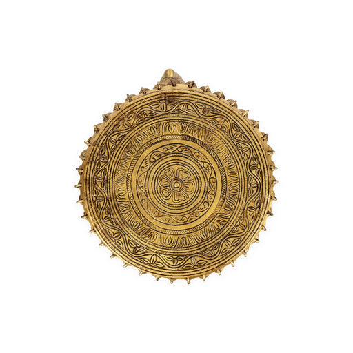 Fish Design Pooja Stand - 20 x 13 Inches | Antique Polish Stool/ Ghungroo & Brass Stand for Deity - Pooja Aasan & Bajot & Pooja Mat