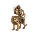 Durga Devi With Lion 8 Hands - 4 x 4 Inches | Antique Brass Idol/ Durga Murti for Pooja/ 600 Gms Approx - Brass Murties