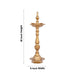 Kerala Lamp - 18 x 5 Inches | Daana Design Brass Vilakku/ Brass Deep for Pooja/ 1.850 Kgs Approx - Kerala Vilakku
