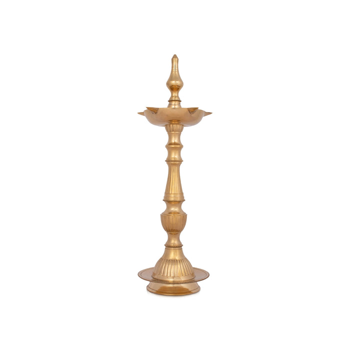 Brass Kerala Fancy Lamp - Daana - 17 Inches | Brass Deep/ Brass Lamp for Pooja/ 1500 Gms Approx