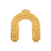 Thiruvachi - 3 x 3 Inches| Copper Gold Polish / Prabhavali / Thiruvatchi for Deity - Pooja Accessories