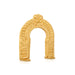 Thiruvachi - 3 x 3 Inches| Copper Gold Polish / Prabhavali / Thiruvatchi for Deity - Pooja Accessories