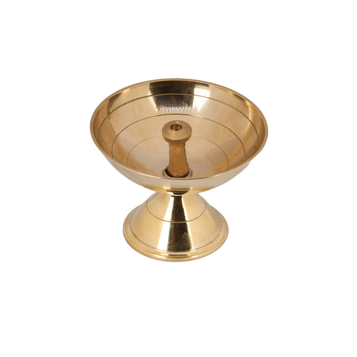 Brass Diya - 1.75 x 2.5 Inches | Nanda Deep/ Agal Vilakku/ Brass Lamp/ Brass Deepam for Pooja
