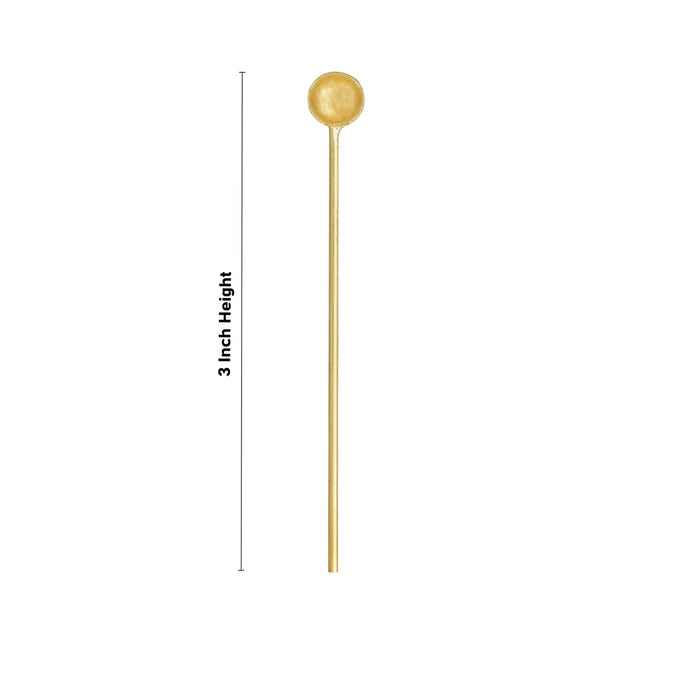 Annapoorani Karandi - 3 Inches | Cooking Spoon/ Brass Karandi/ 5 Gms Approx - Kitchen