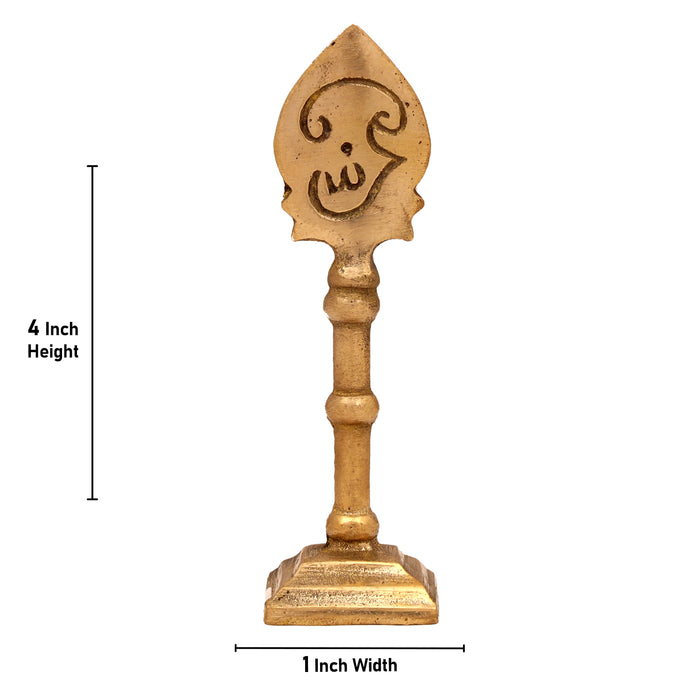 Brass Vel  - 4 x 1 Inches | Murugan Vel/ Lord Murugan Vel for Pooja - Deity Accessories