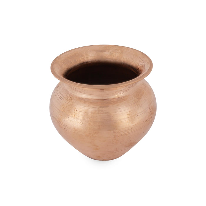 Brass Lota - 3.5 x 3.25 Inches | Chombu / Pooja Pot / Brass Kalash for Home & Pooja