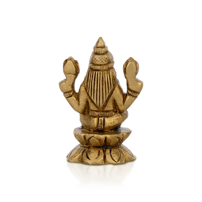 Lakshmi Murti / Brass Idol / Antique Finish Goddess Statue for Pooja & Decor