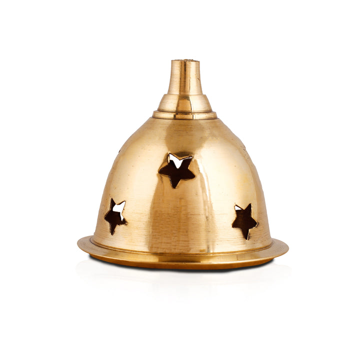 Brass Diya - Apple - 2.5 x 2 Inches | Nanda Deep/ Agal Vilakku/ Brass Lamp/ Brass Deepam for Pooja