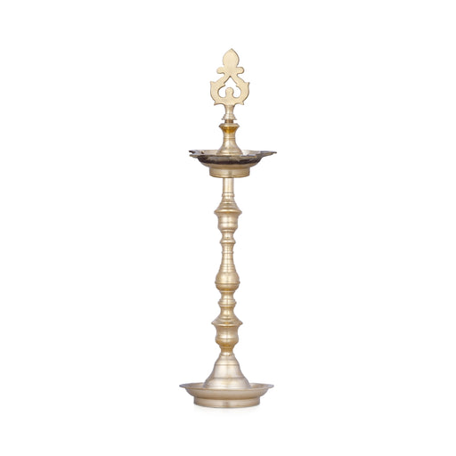 Kuthu Vilakku - 22 Inches | Brass Deepam / Plain Pirai Design Lamp/ Kuthuvilakku For home & Pooja - Kuthuvilakku