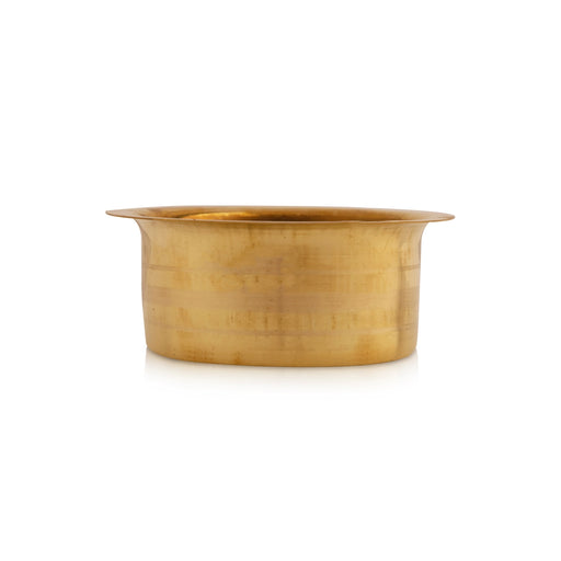 Coffee Dabara Set - 3 x 3.5 Inches | Brass Dabara Set/ Davara Set for Home/ 145 Gms Approx - Kitchen