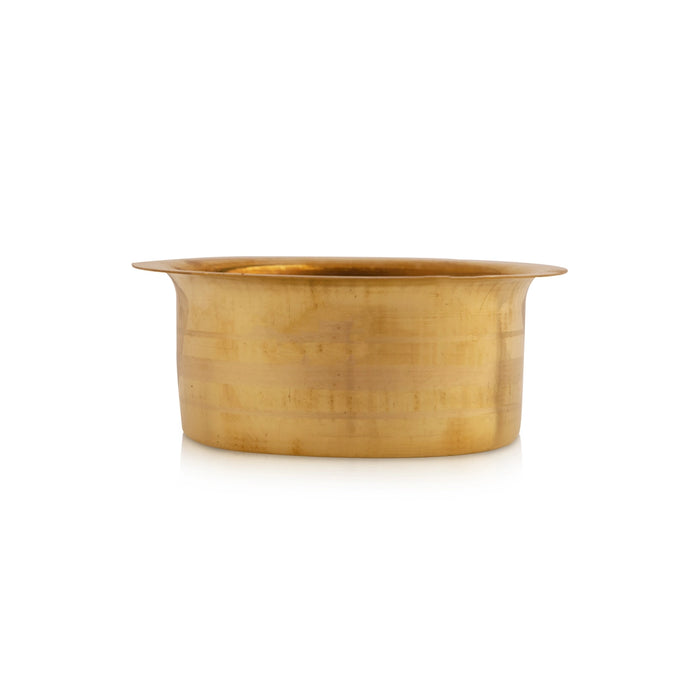 Coffee Dabara Set - 3 x 3.5 Inches | Brass Dabara Set/ Davara Set for Home/ 145 Gms Approx - Kitchen