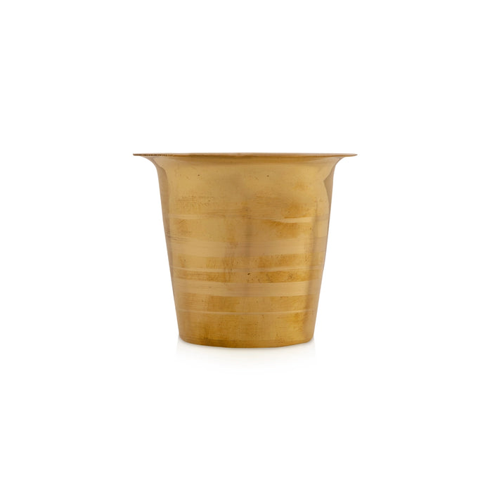 Coffee Dabara Set - 3 x 3.5 Inches | Brass Dabara Set/ Davara Set for Home/ 145 Gms Approx - Kitchen