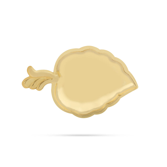 Leaf Design Brass Plate - 5.5 x 3.5 Inches | Pooja Thali Plate/ Pooja Plate for Home - Pooja Plate & Tray