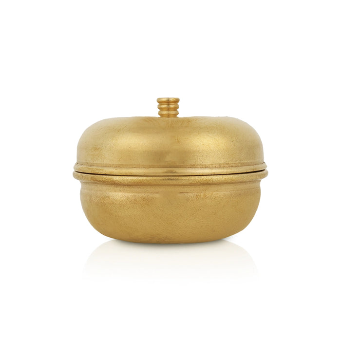 Kumkum Container - 1.75 x 2 Inches | Brass Kumkum Box / Kumkum Holder / Sindoor Dabbi - Sindoor Box
