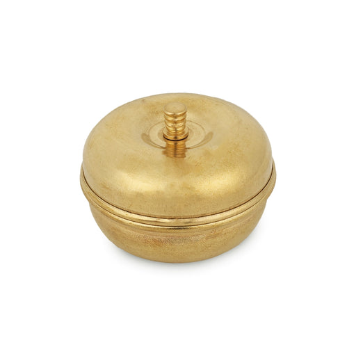 Kumkum Container - 1.75 x 2 Inches | Brass Kumkum Box / Kumkum Holder / Sindoor Dabbi - Sindoor Box